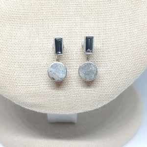 Kenneth Cole gray/silvertone earrings